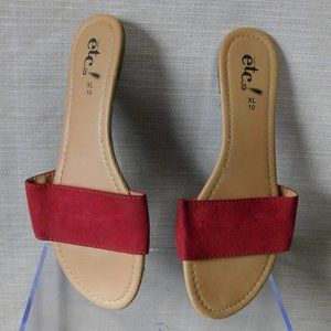 RED SLIP-ON FLAT'S BY RUE21 ECT! SIZE 10